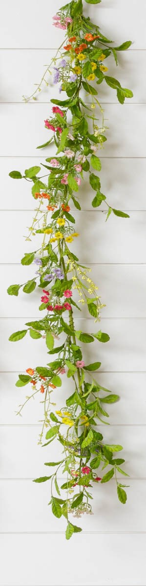 Guirlande - Mini fleurs de couleurs assorties