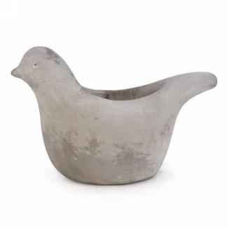 large bird pot - grey