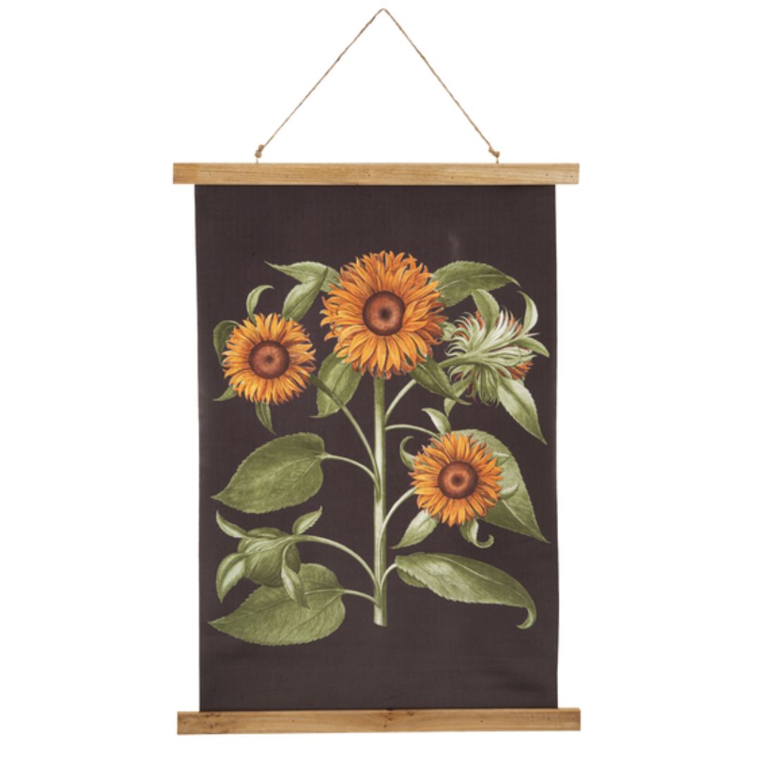 Sunflower Rolled Canvas Wall Decor - 3 Sunflowers