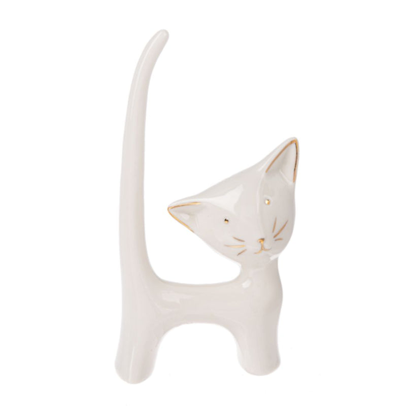 Cat Ring Holder - White