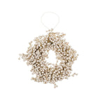 Beaded Berry Wreath S, Ivory