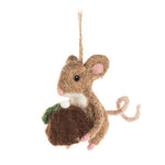 Download Images Mouse with Christmas Pudding Ornament