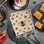 Dancing Bees Napkins - Summer - MyHomeDecor.ca-on-a-table