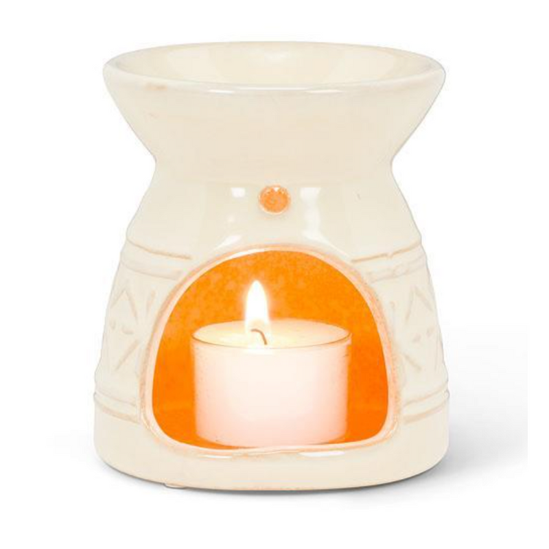 oil warmer irory candle that creats the heat