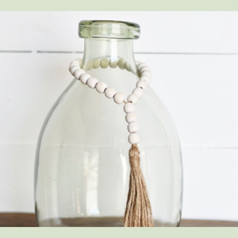 Washed Bead with Tassle - Beige MyHomeDecor.ca