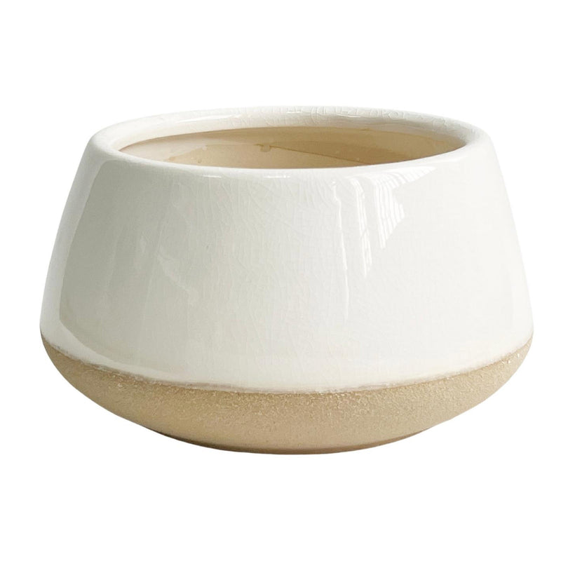 Phoebe Ceramic Round Vase - Cream