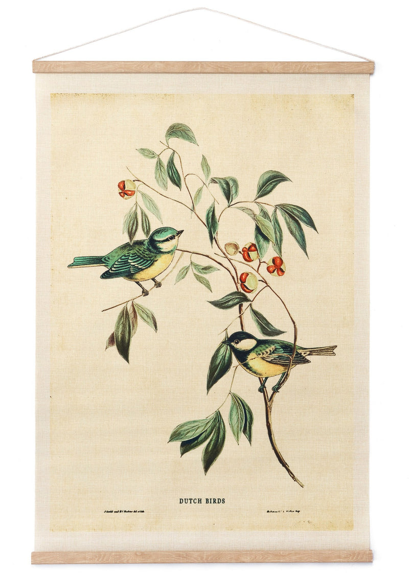 Linen Banner - Birds