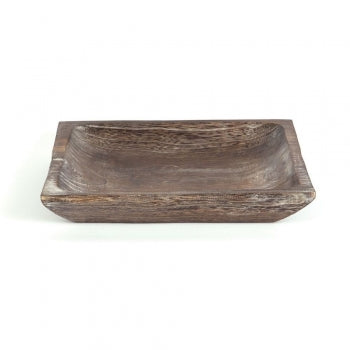 Square Wood Tray - Brown