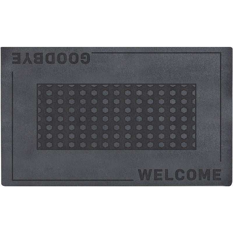 Doormat relief welcome/ goodbye - Black