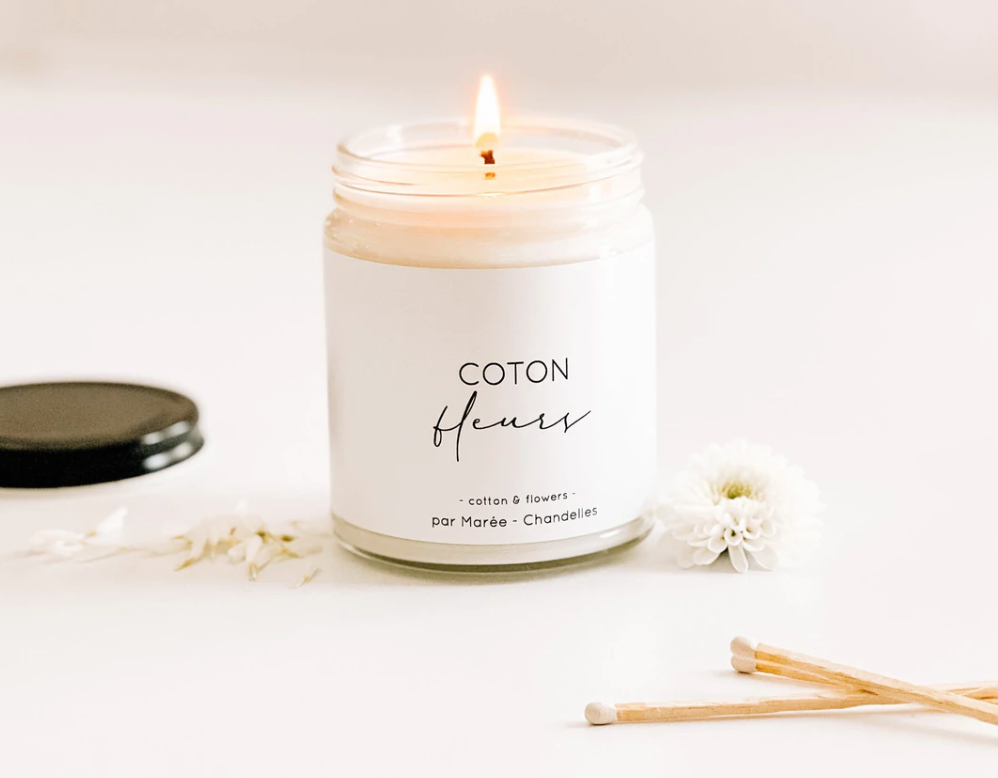 Large Soy Candle - Floral Cotton