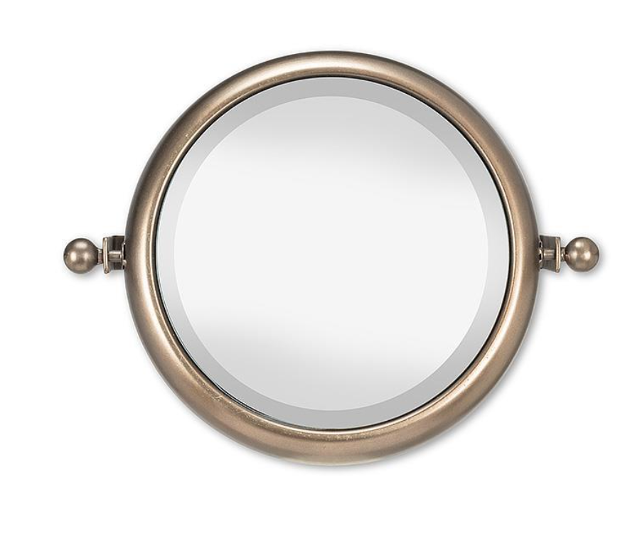 Small Round Hinged Mirror - Bronze