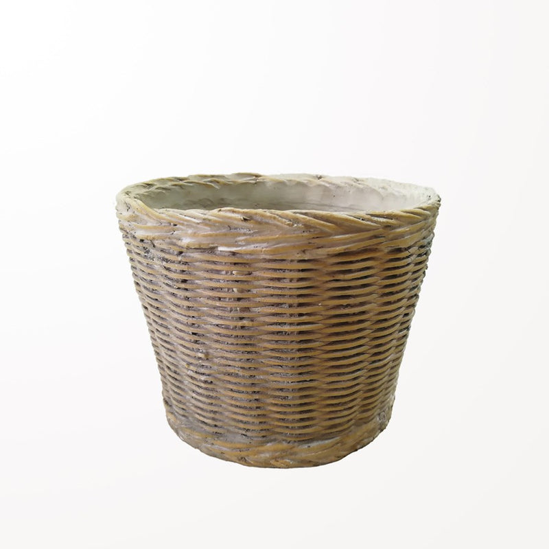 Cement Basket Planter - Standard Medium