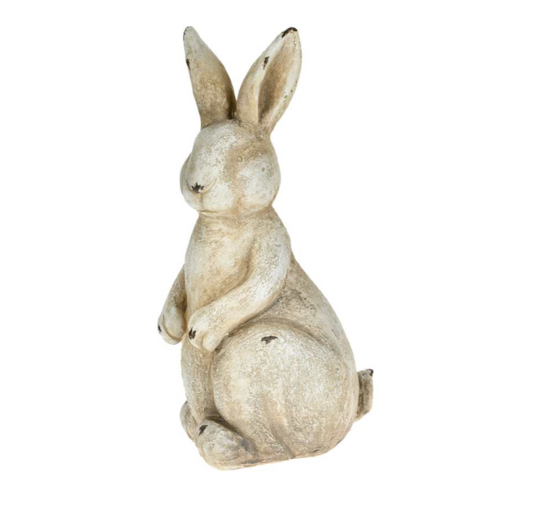 Standing Garden Bunny - Beige Stone Look