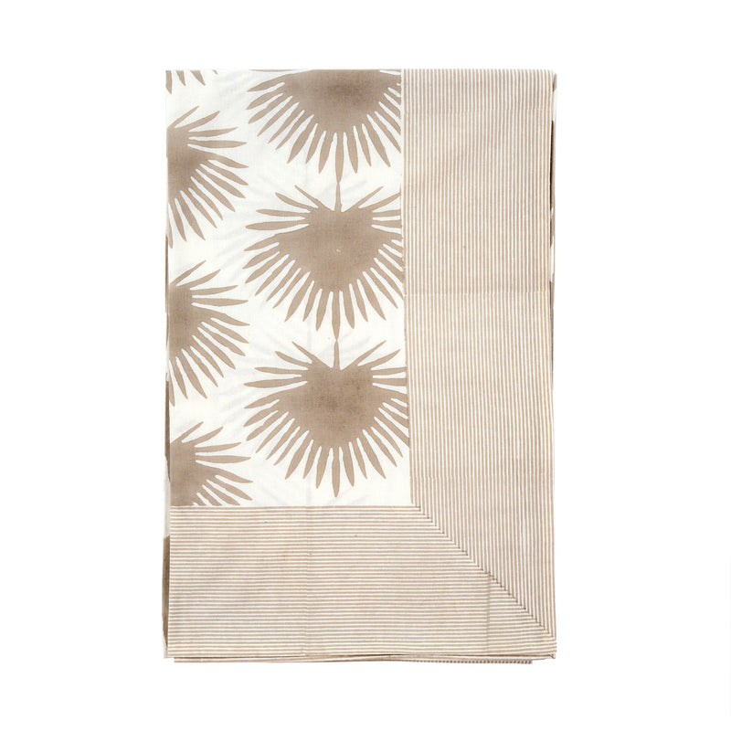 Paradise Palm Table Cloth - Taupe